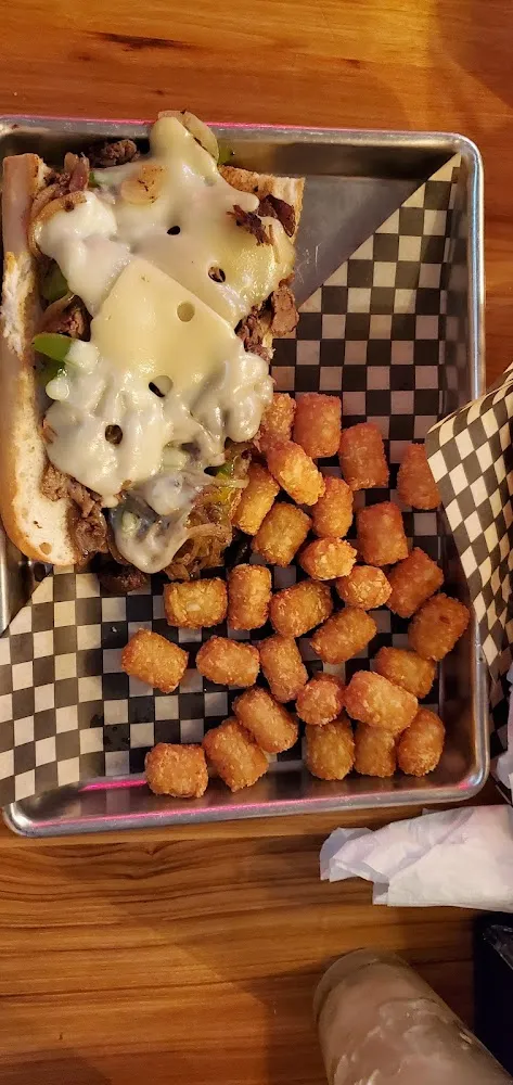Philly Cheesesteak and Tots